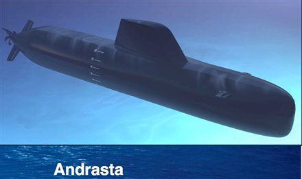 Le nouveau sous-marin de DCNS, l'Andrasta