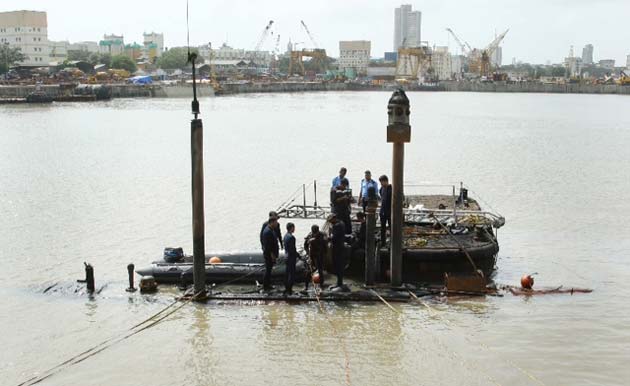 L'épave du sous-marin indien INS Sindhurakshak