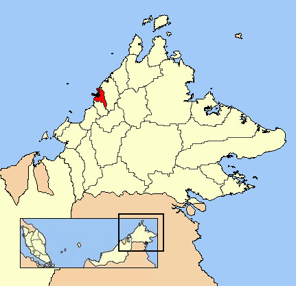 Localisation de l'état de Sabah en Malaisie