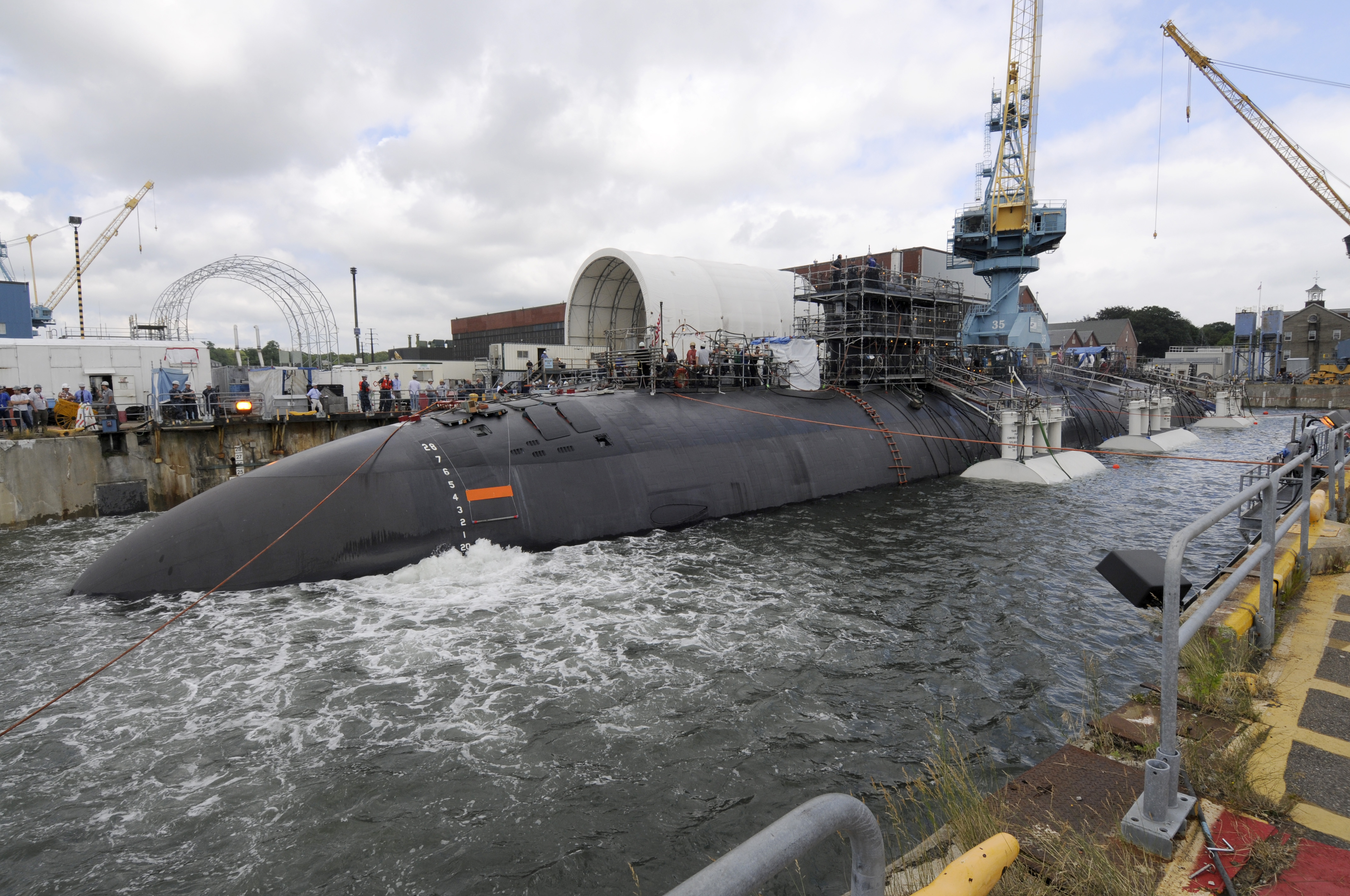 Le sous-marin USS San Juan au bassin