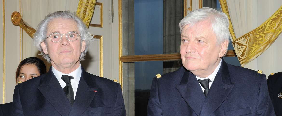 Jacques Perrin et François Legrand viennent de faire leur entrée dans le prestigieux corps des peintres officiels de la Marine