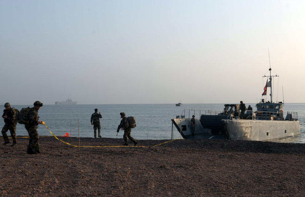 Djibouti : exercice amphibie majeur avec la mission Jeanne d’Arc 2012
