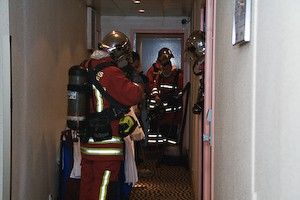 Exercice incendie dans l'hotel Mercure à Marseille