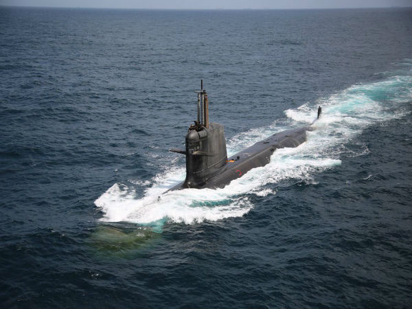 Le sous-marin Scorpène indien INS Karanj