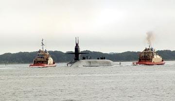 L'USS Georgia arrive Ã  Kings Bay