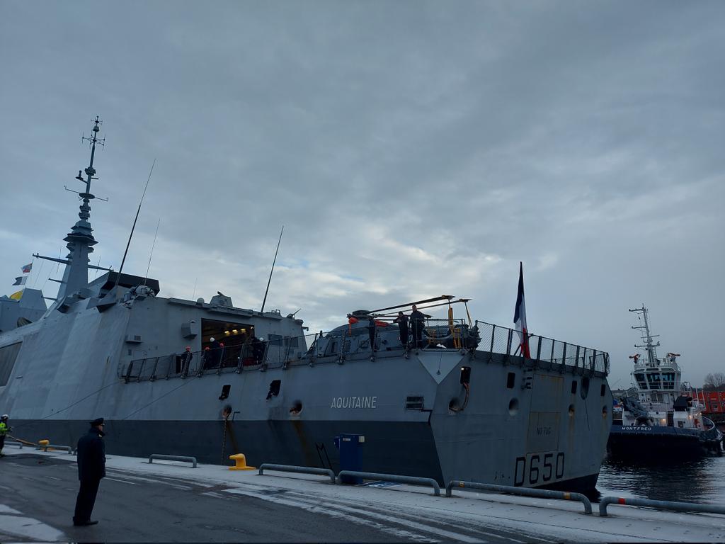 La frégate Aquitaine fait escale à Stockholm