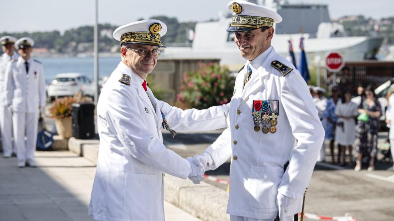 Adieu aux armes du vice-amiral Daniel Faujour