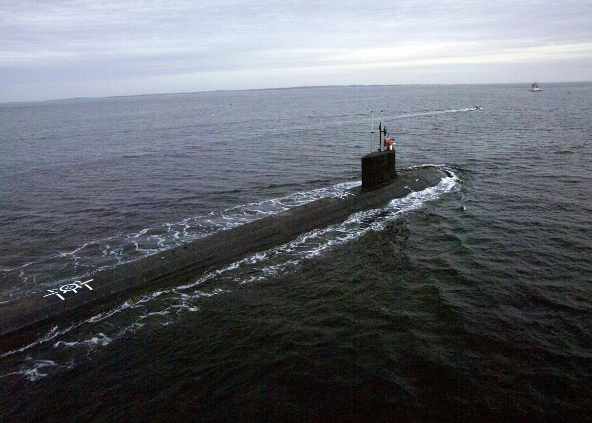 L'USS Hawaii en haute mer