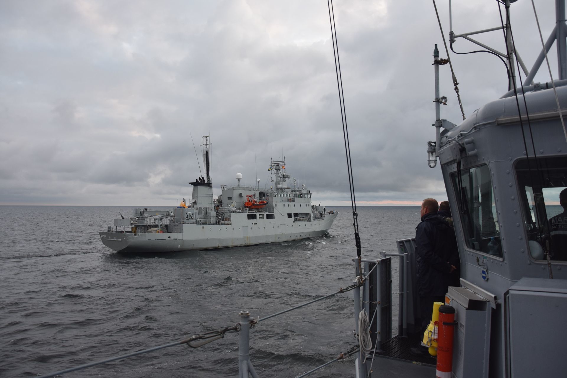 Le navire de soutien suédois Tromso depuis la Croix du Sud
