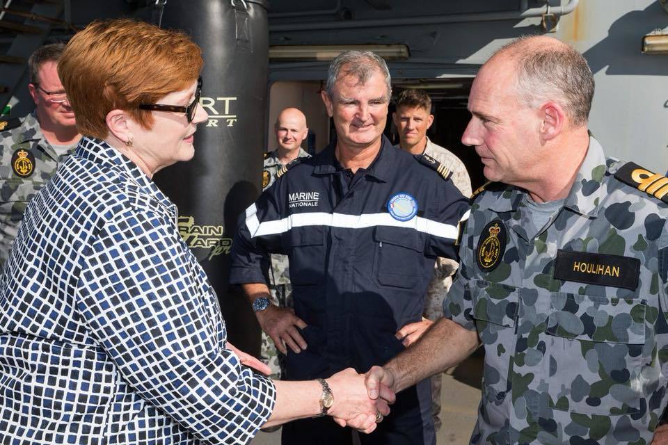 La ministre de la Défense australienne, Marise Payne, en visite à l'occasion de l'exercice Croix du Sud