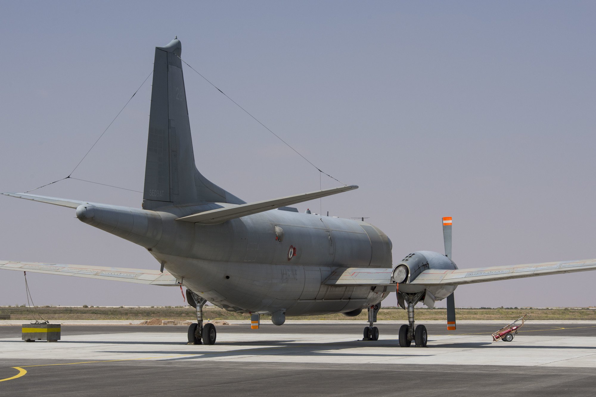 Un Atlantique 2 équipé d’une capacité auto-illumination laser sur la base aérienne projetée de Jordanie