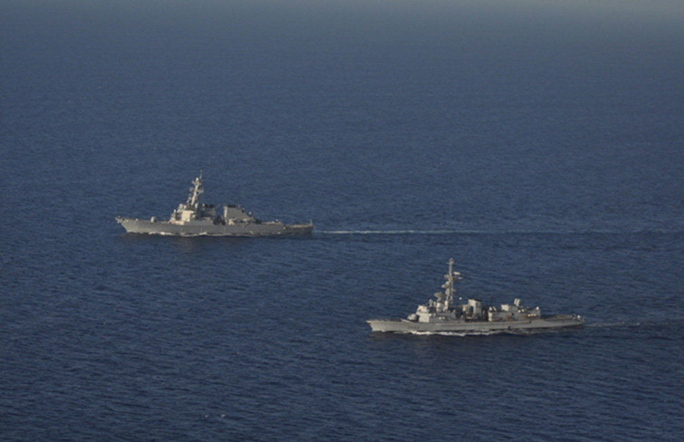 Le Montcalm et l’USS Porter en Méditerranée orientale