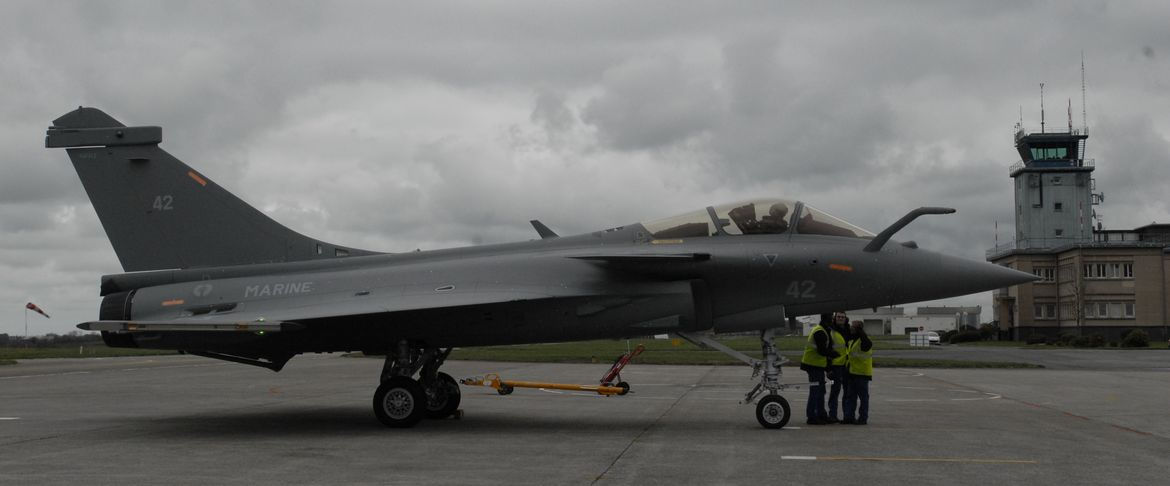 Un Rafale Marine à Landivisiau