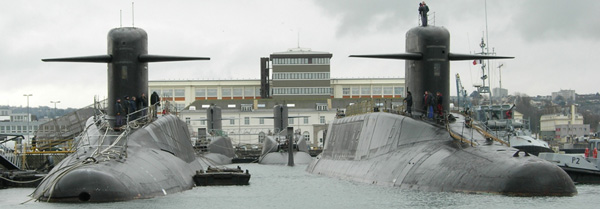 SNLE désarmés dans le port de Cherbourg