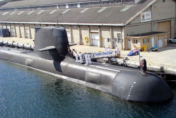 Le sous-marin australien HMAS Collins accosté à Hobart