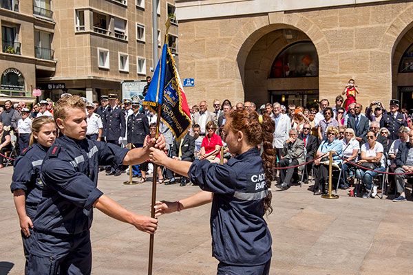 Transmission du fanion des cadets des marins-pompiers