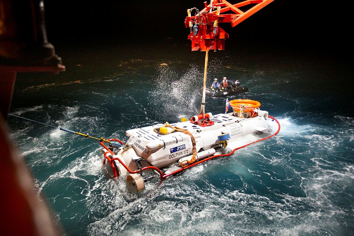 Le véhicule sous-marin, du type LR5, de la marine australienne