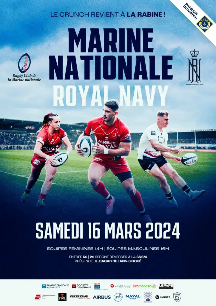 Affiche du match Royal Navy - Marine nationale