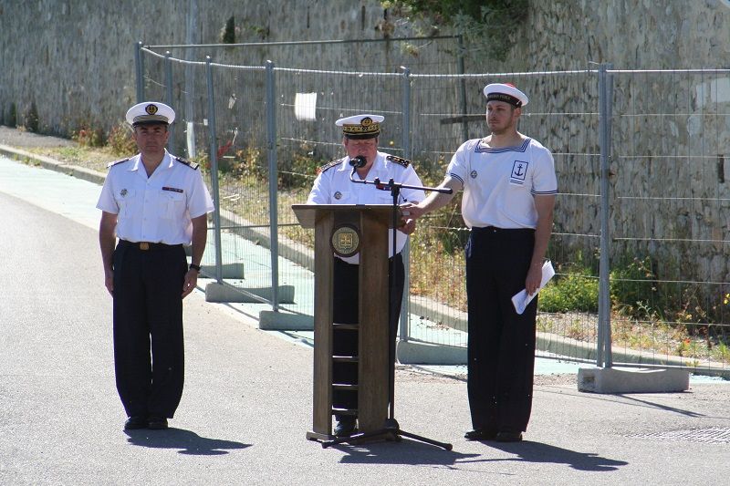 L'amiral Guillaume prononce l'ordre du jour du chef d'état-major de la marine