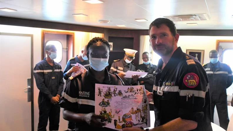 Hermione, enseigne de vaisseau originaire du Bénin, a embarqué 18 jours sur le BCR Somme
