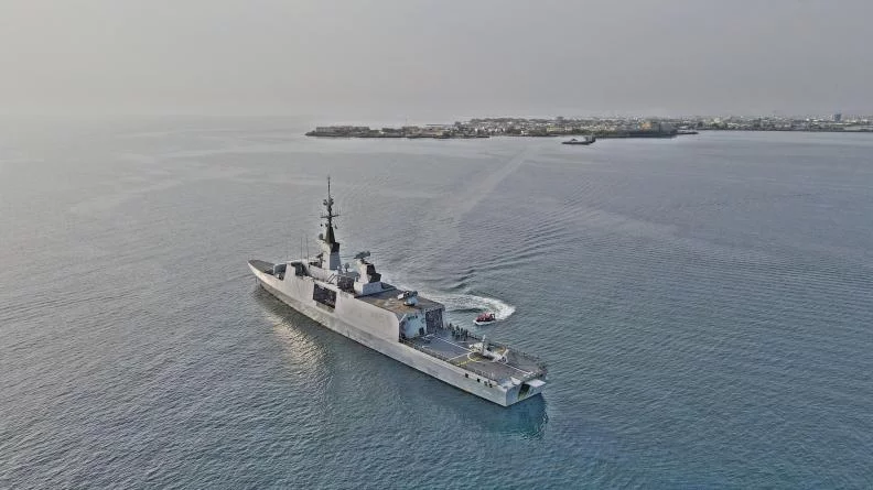 La frégate Guépratte au large de Djibouti