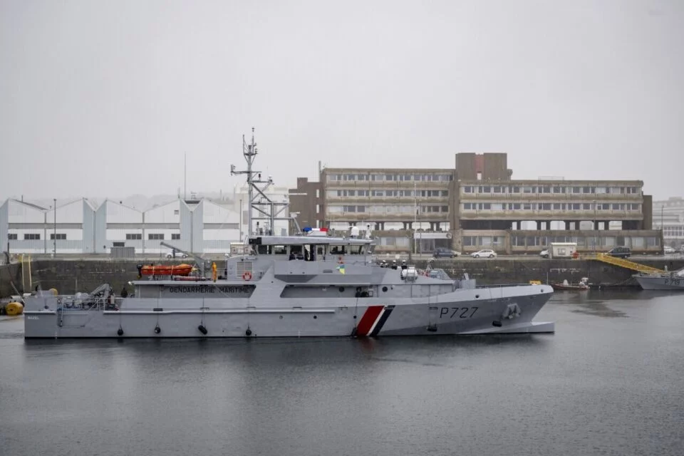 Arrivée à Cherbourg du Rozel, tête de série des patrouilleurs côtiers de Gendarmerie maritime de nouvelle génération