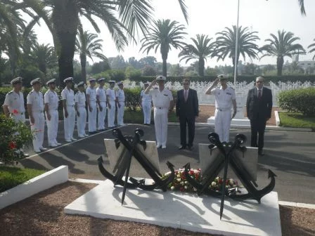 Cérémonie au cimetière militaire Ben M’Sick de Casablanca