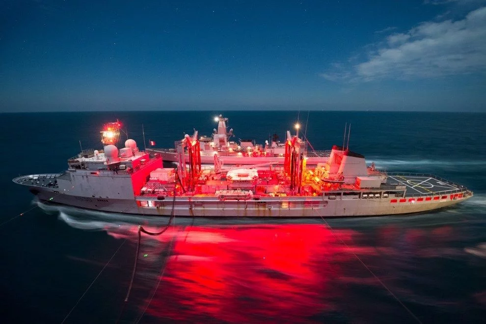 Ravitaillements à la mer par le BCR Marne