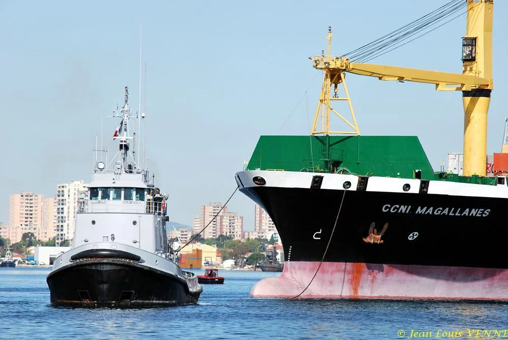 Arrivée à Toulon du porte-conteneurs Magallanes