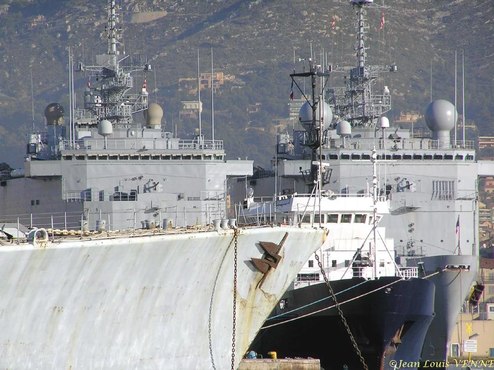 Le Foudre et le Siroco au quai dâ€™honneur de Toulon