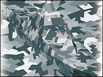 Le camouflage fractal du Visby