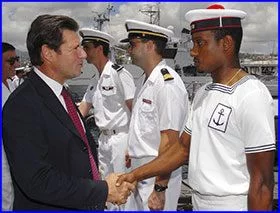 Visite de la base navale de Fort de France