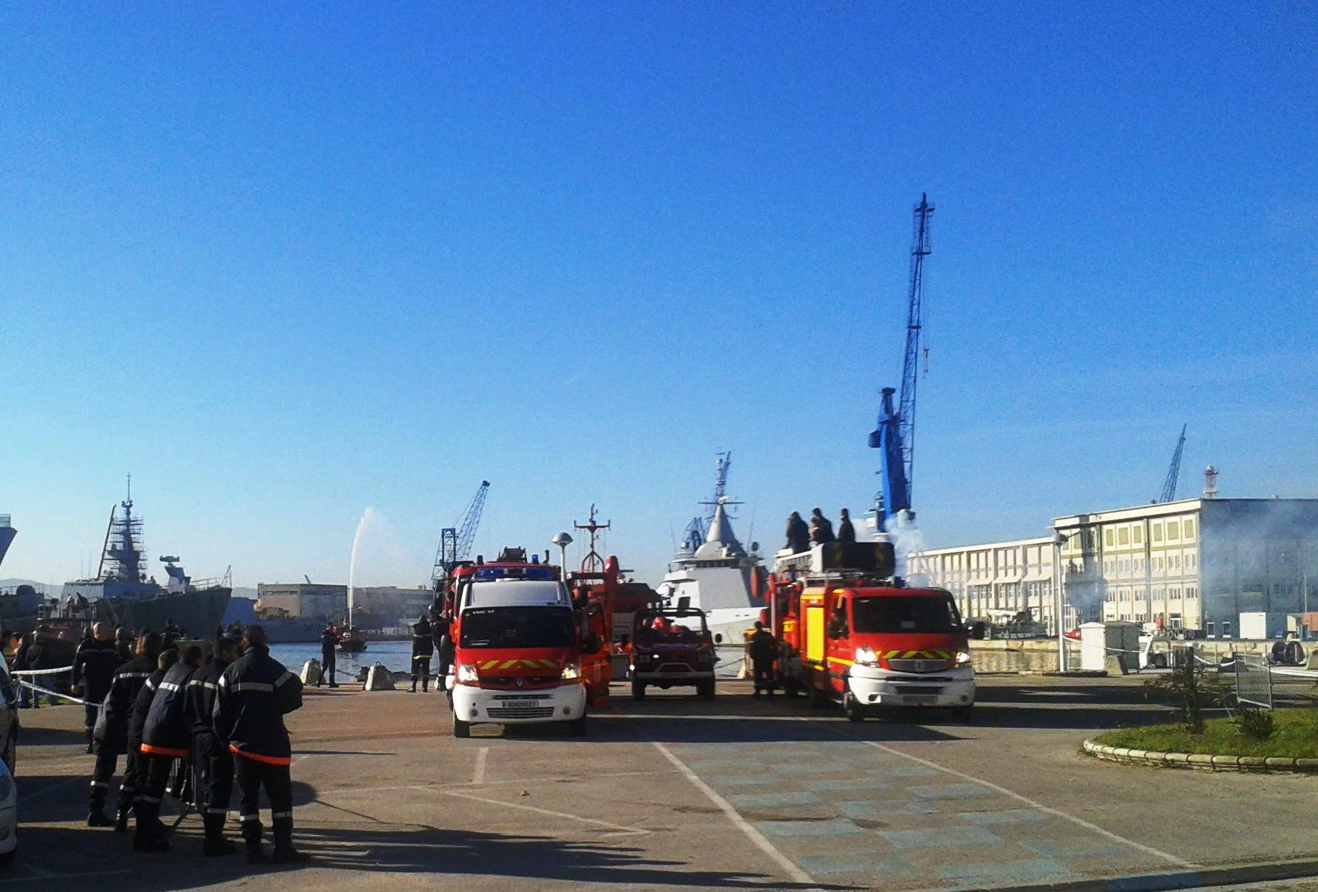 La compagnies des marins-pompiers de Toulon fête la Sainte-Barbe