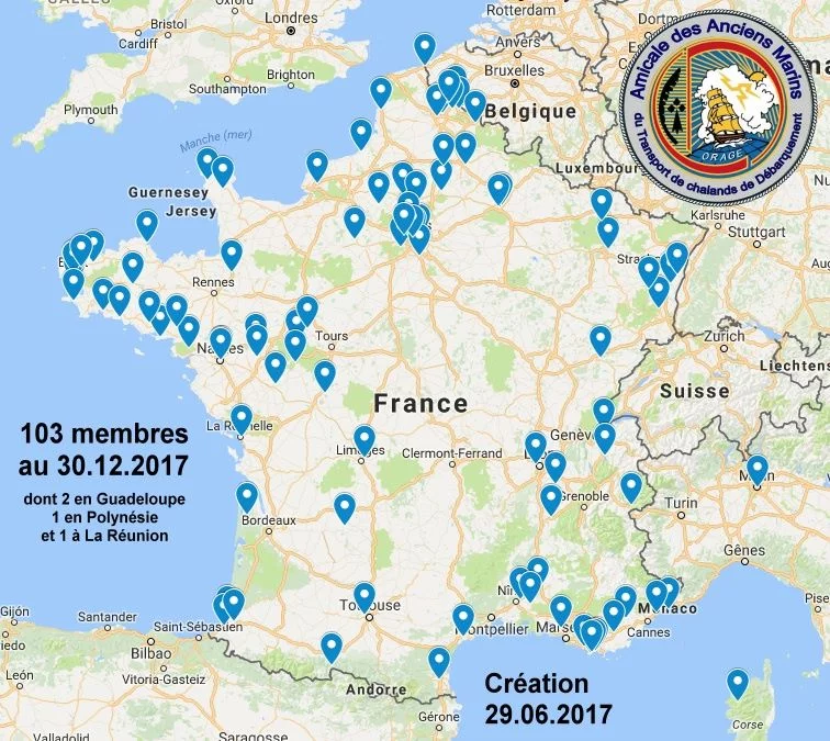 Carte des adhérents de l'amicale