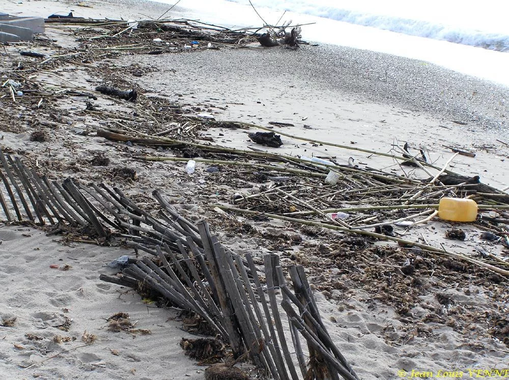 La plage des Sablettes après la tempête