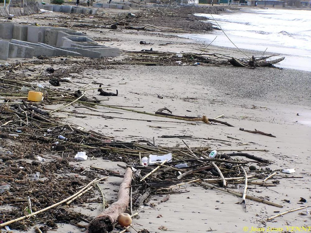 La plage des Sablettes après la tempête
