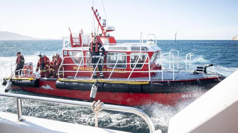 Une vedette des marins-pompiers de Marseille