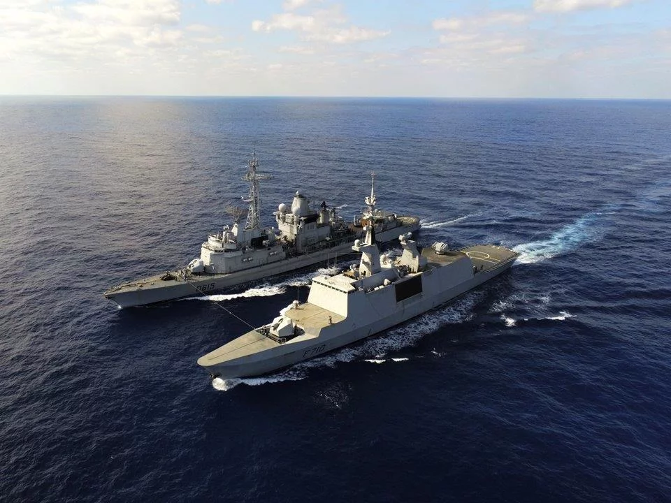 Entrainement commun des frégates La Fayette et Jean Bart