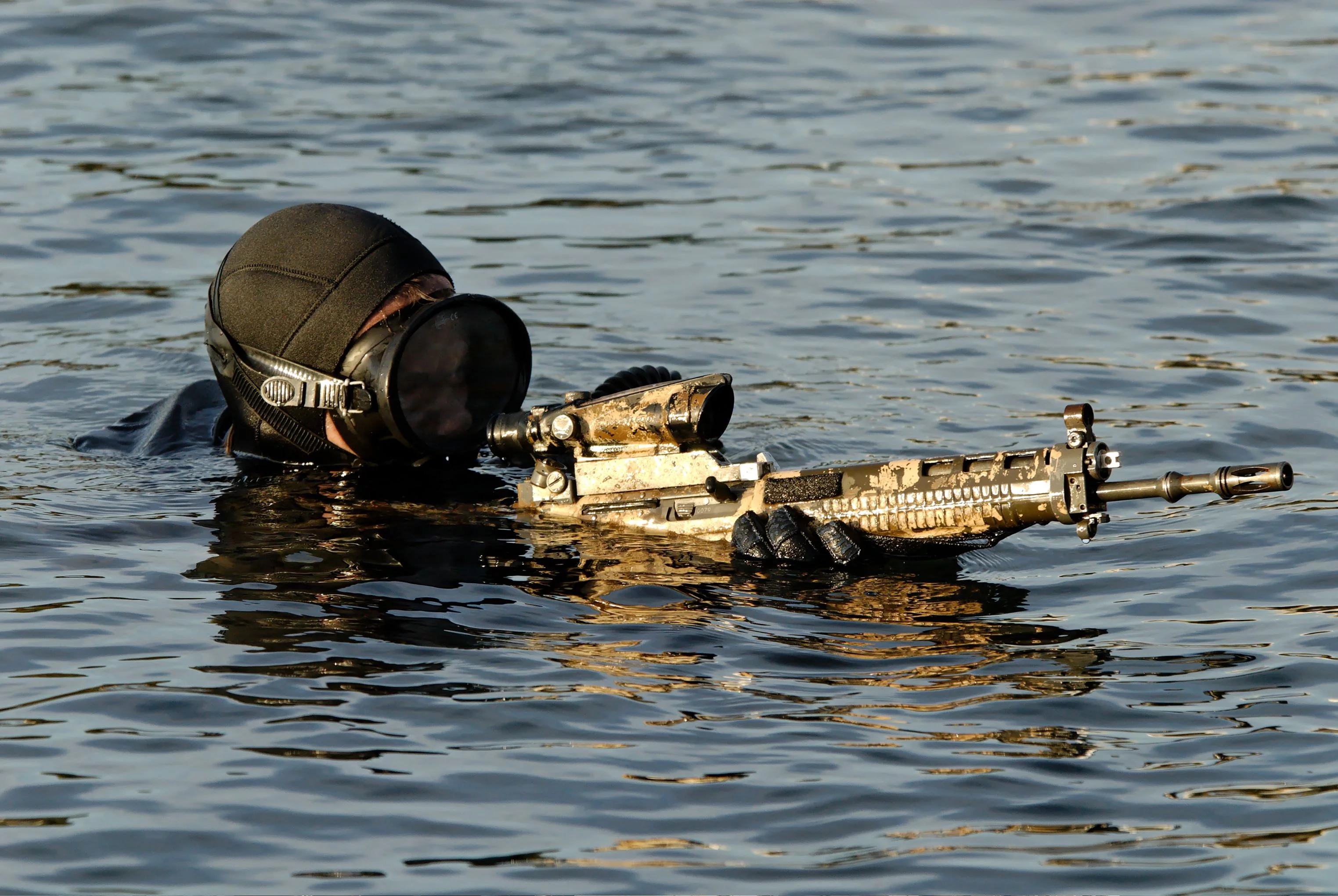 Sécurisation de la plage par les commandos marine