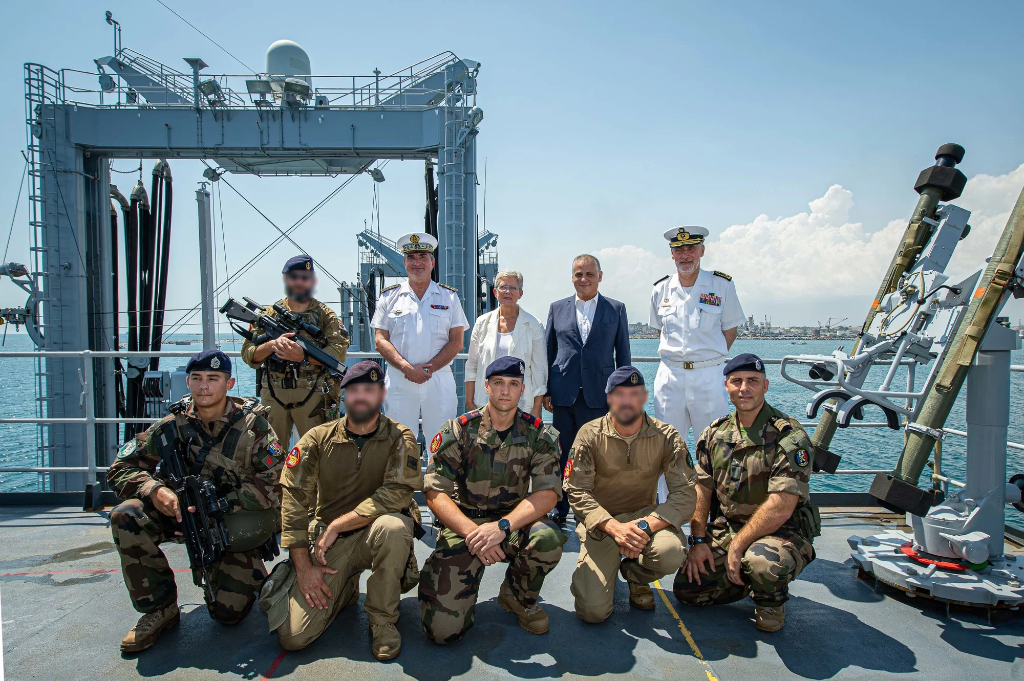 Fusiliers-marins portugais et français à bord de la Somme