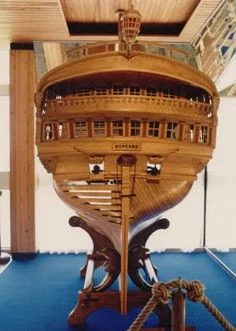 La partie arrière de la maquette de La Superbe