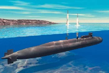 Un SSGN lanÃ§ant ses missiles