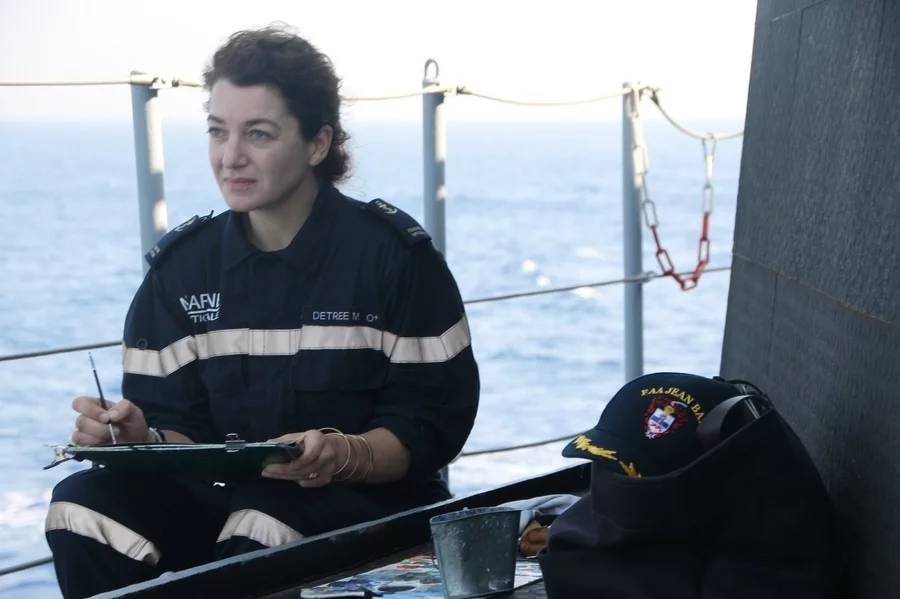 Marie Détrée, peintre officiel de la Marine