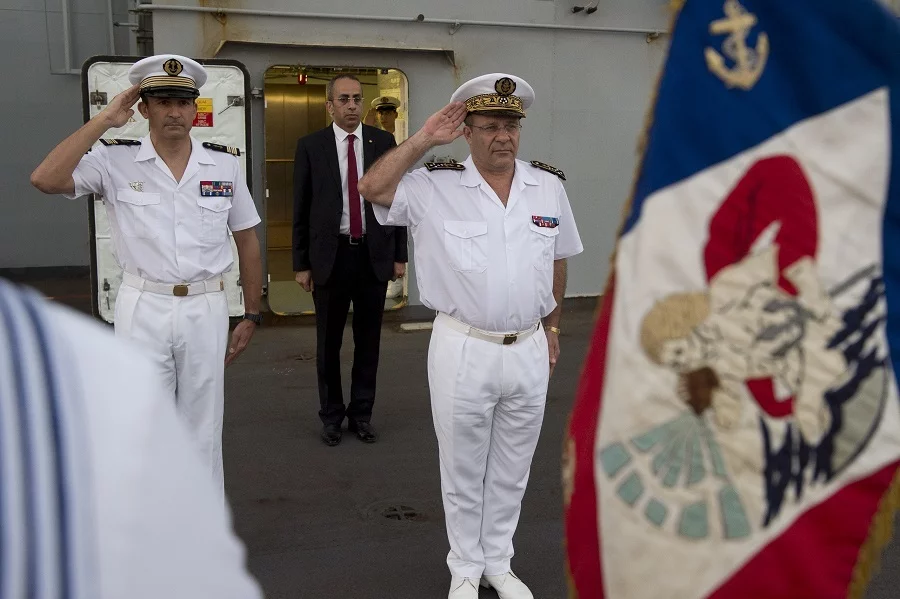 L'amiral Prazuck à bord de la frégate « Courbet »
