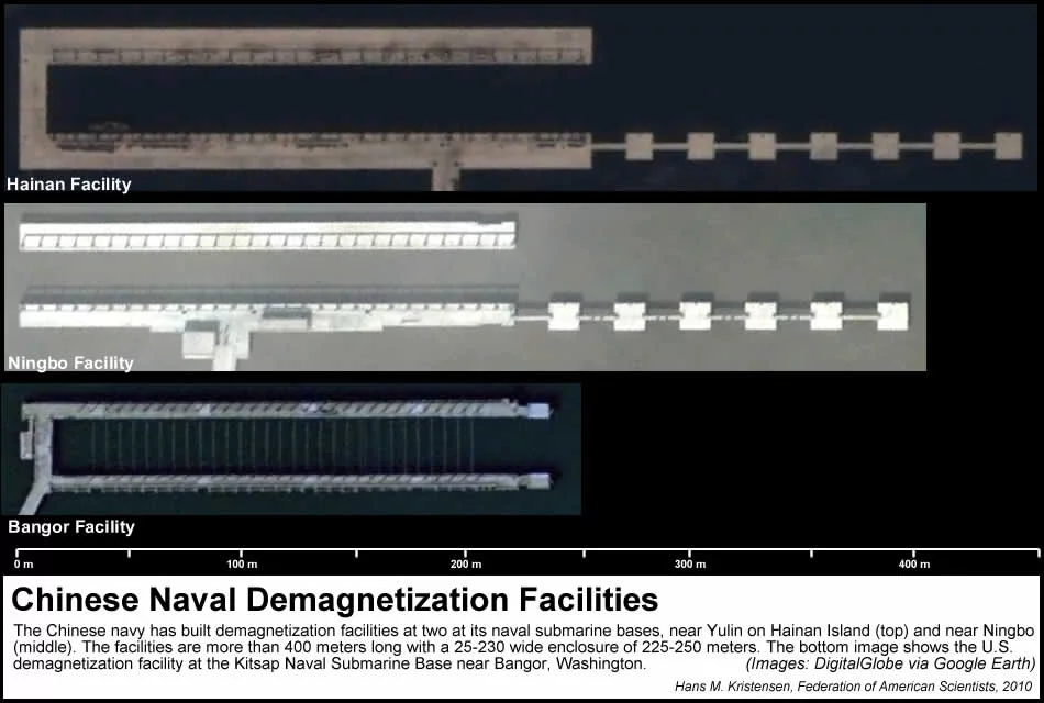 Comparaison entre les installations américaines et chinoises