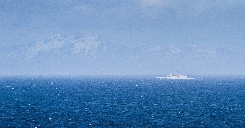 La frégate Aquitaine au large de la Norvège