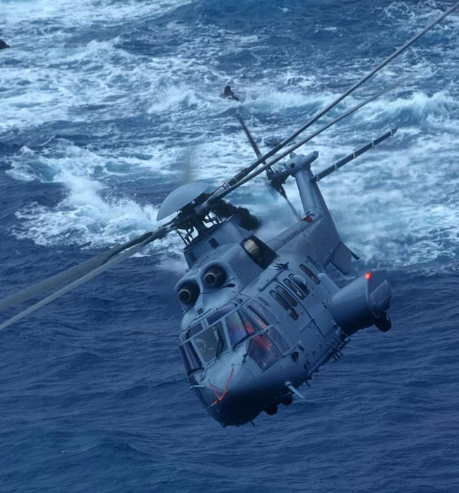 Un hélicoptère EC 225 de sécurité maritime