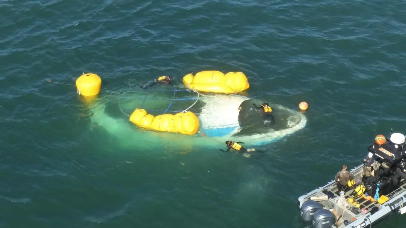 Intervention sur une coque immergée