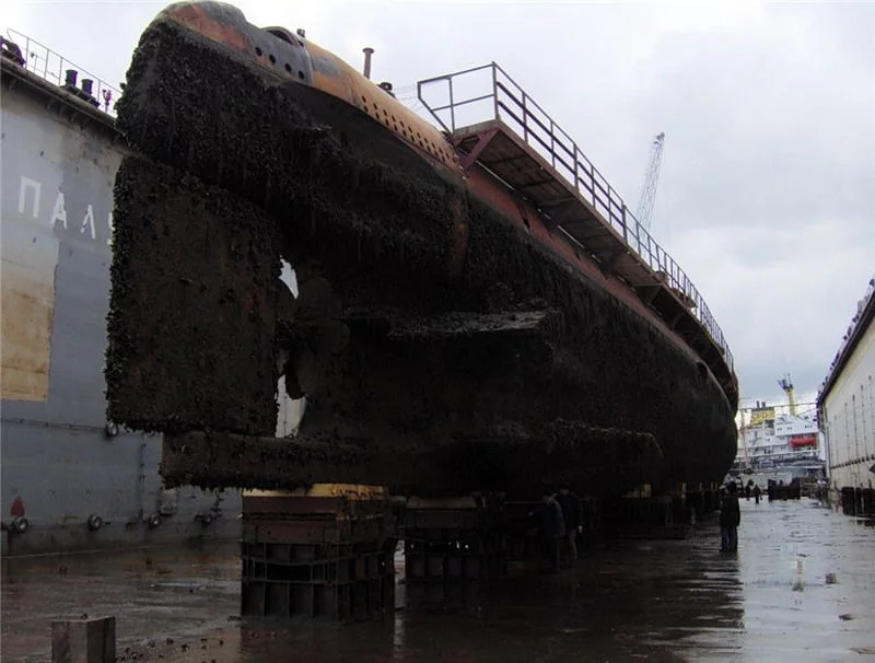 Le Zaporizhzhia en cale sèche