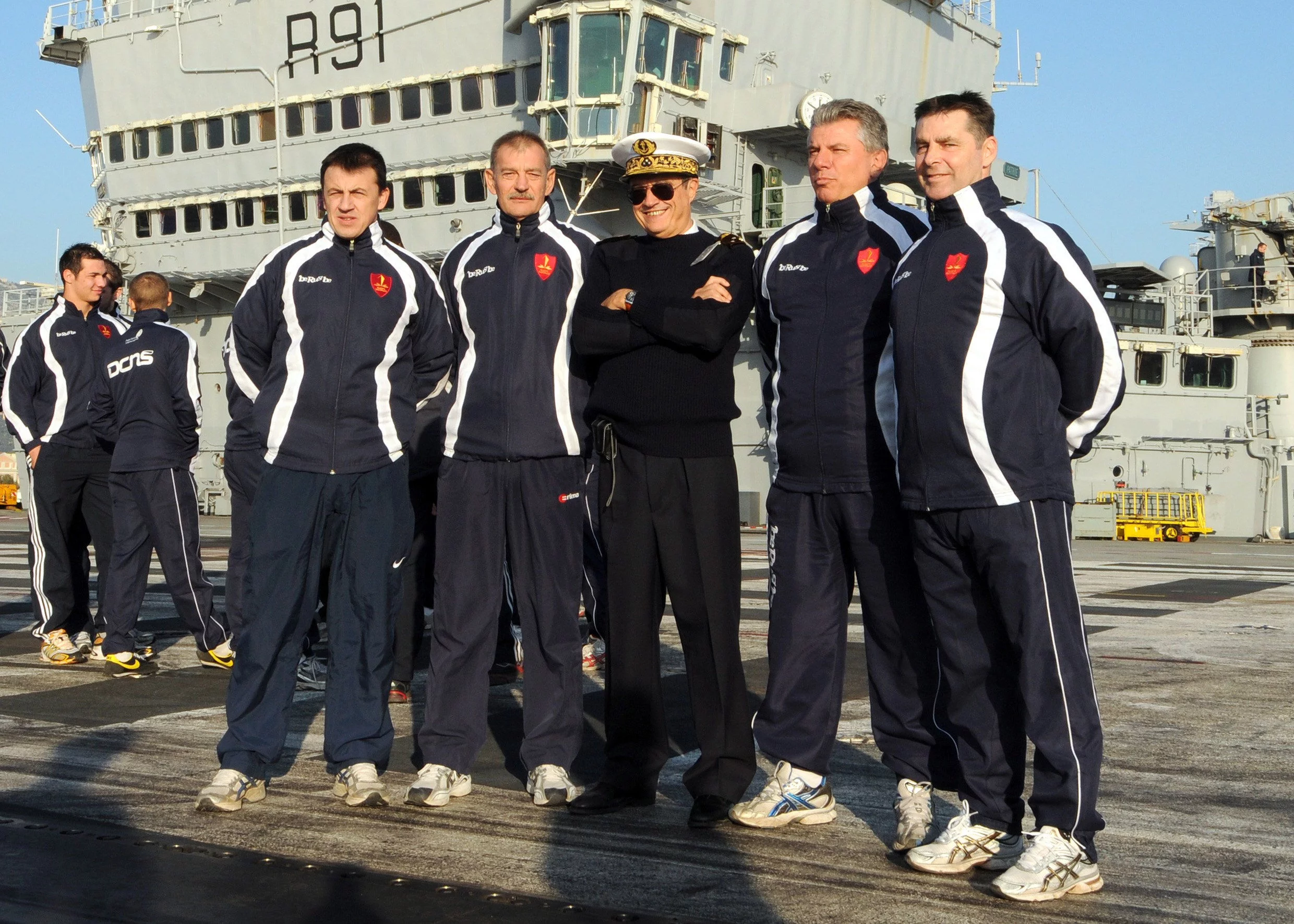 Le Rugby Club de la marine nationale sur le Charles de Gaulle